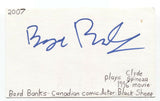 Boyd Banks Signed 3x5 Index Card Autograph Signature Actor Comedian