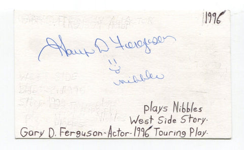 Gary Ferguson Signed 3x5 Index Card Autograph Actor West Side Story