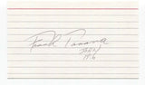 Frank Tanana Signed 3x5 Index Card Baseball Autographed Signature Angels Tigers