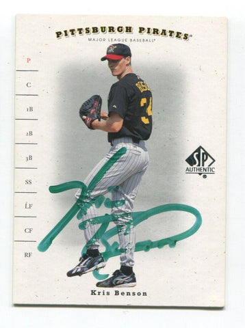 2001 Upper Deck Kris Benson Signed Card Baseball MLB Autographed AUTO #84