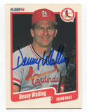 1990 Fleer Denny Walling Signed Card Baseball Autographed AUTO #263