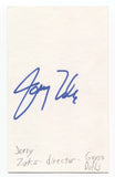 Jerry Zaks Signed 3x5 Index Card Autographed Director Guys and Dolls