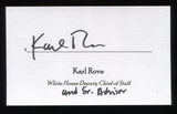 Karl Rove Signed 3x5 Index Card Signature Autographed Deputy Chief of Staff