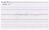 Boyd Bartley Signed 3x5 Index Card Baseball Autographed Brooklyn Dodgers