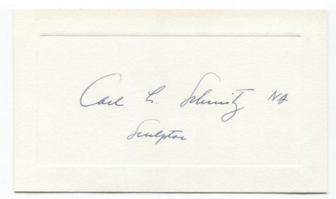 Carl Ludwig Schmitz Signed Card Autographed Science Artist