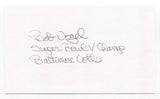 Bob Vogel Signed 3x5 Index Card Autograph Football Baltimore Colts Super Bowl
