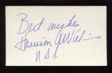 Harrison Williams Signed 3x5 Index Card Autographed Signature AUTO Senator