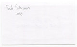 Fred Scherman Signed 3x5 Index Card Autographed MLB Baseball Detroit Tigers