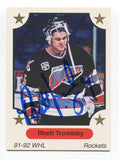 1991 7th Inning Sketch Rhett Trombley Signed Card Hockey Autograph NHL AUTO #99