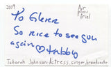 Taborah Johnson Signed 3x5 Index Card Autographed Signature Actress Singer