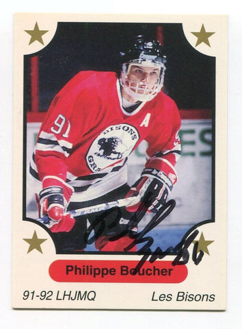 1991 7th Inning Sketch Philippe Boucher Signed Card Hockey Autograph AUTO #43