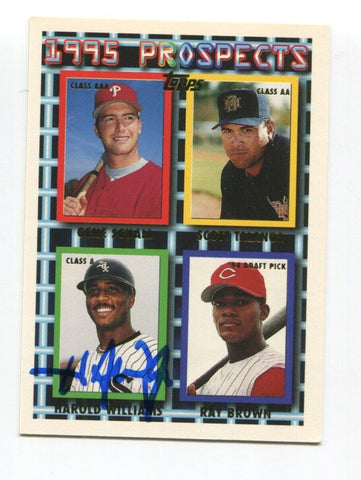 1995 Prospects Harold Williams Signed Card Baseball MLB Autographed AUTO #79
