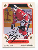 1991 7th Inning Sketch Brandon Smith Signed Card Hockey Autograph NHL AUTO #27