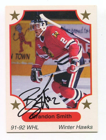 1991 7th Inning Sketch Brandon Smith Signed Card Hockey Autograph NHL AUTO #27