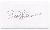 Fred Scherman Signed 3x5 Index Card Autographed MLB Baseball Detroit Tigers
