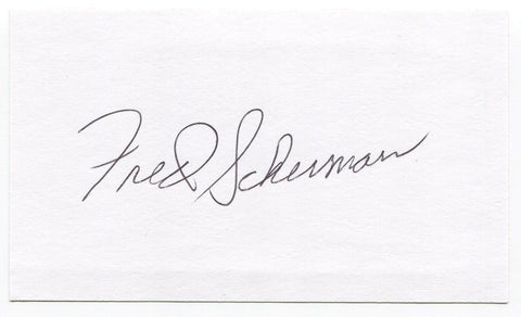 Fred Scherman Signed 3x5 Index Card Autographed MLB Baseball Detroit Tigers