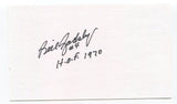 Bill Gadsby Signed 3x5 Index Card Autographed NHL Hockey Detroit Red Wings HOF
