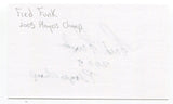 Fred Funk Signed 3x5 Index Card Autographed PGA Golf Golfer