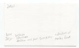 Dane Zajc Signed 3x5 Index Card Autographed Signature Poet Author Writer