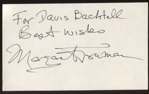 Margaret Truman Signed Index Card Autographed Signature AUTO