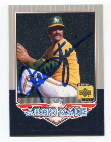 2003 Upper Deck Arms Race Rollie Fingers Signed Baseball Card Autographed #AR7