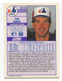 1989 Score Tim Burke Signed Card Baseball Autographed AUTO #228