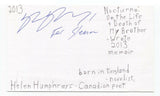 Helen Humphries Signed 3x5 Index Card Autographed Signature Author Writer Poet