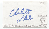 Charlotte d'Amboise Signed 3x5 Index Card Autographed Signature Actress Chicago
