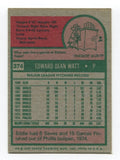 1975 Topps Eddie Watt Signed Card Baseball Autographed AUTO #374