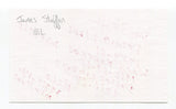 Jim Steffen Signed 3x5 Index Card Autographed NFL Football Detroit Lions
