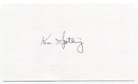 Ken Szotkiewicz Signed 3x5 Index Card Autographed Football NFL Detroit Tigers