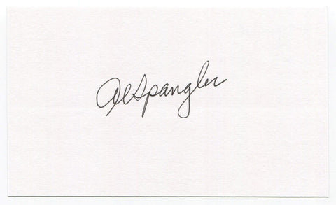 Al Spangler Signed 3x5 Index Card Autographed Baseball Houston Colt 45s