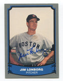 1988 Pacific Legends Jim Lonborg Signed Card Baseball Autographed AUTO #80