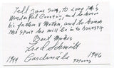 Fred Schmidt Signed 3x5 Index Card Autographed MLB Baseball St Louis Cardinals