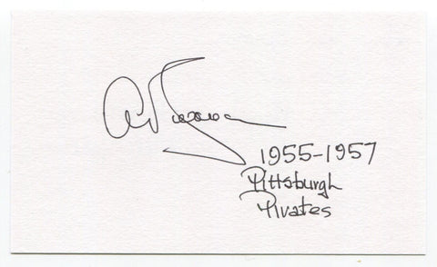 Arthur "Red" Swanson Signed 3x5 Index Card Autographed Baseball MLB Pirates