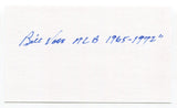 Bill Voss Signed 3x5 Index Card Autograph Baseball MLB 1965 Chicago White Sox
