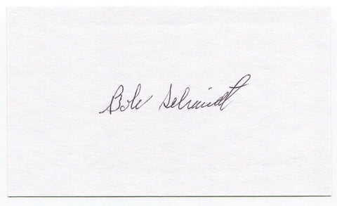Bob Schmidt Signed 3x5 Index Card Autographed MLB Baseball New York Yankees