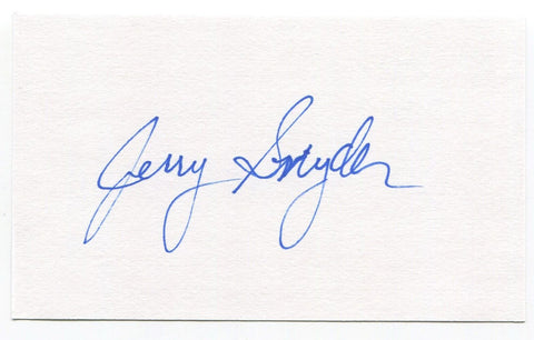 Jerry Snyder Signed 3x5 Index Card Autographed MLB Baseball Washington Senators