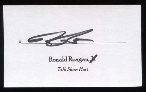 Ron Reagan Signed 3x5 Index Card Autographed Signature