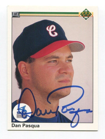 1990 Upper Deck Dan Pasqua Signed Card Baseball Autograph MLB AUTO #286