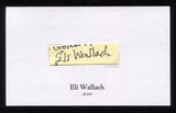 Eli Wallach Signed 3x5 Index Card Autographed Signature