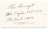 Ken Farragut Signed 3x5 Index Card Autographed NFL Football Philadelpha Eagles