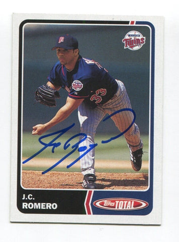 2003 Topps Total J.C. Romero Signed Card Baseball Autographed MLB AUTO #670