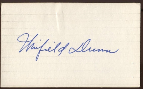 Winfield Dunn Signed Index Card Autographed Signature AUTO United States Senator