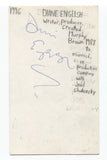 Diane English Signed 3x5 Index Card Autograph Signature Producer Director