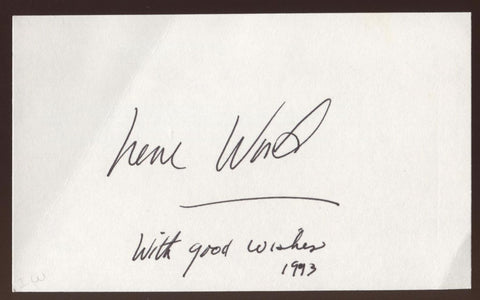 Irene Worth  Signed Index Card Autographed Signature Auto