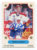 1991 7th Inning Sketch Steve Junker Signed Card Hockey Autograph NHL AUTO #9