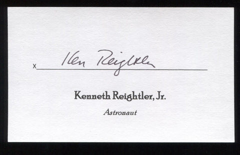 Kenneth Reightler Jr Signed 3x5 Index Card Signature Autographed NASA Astronaut