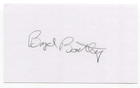 Boyd Bartley Signed 3x5 Index Card Baseball Autographed Brooklyn Dodgers