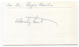 Dr. W. Horsley Gantt Signed Card Autographed Signature PAVLOV Researcher